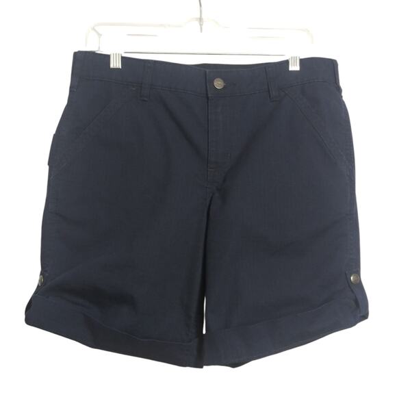 Carhartt Women's Original Fit Smithville Short Dark Indigo Work Outdoor Size 10 - Picture 1 of 9